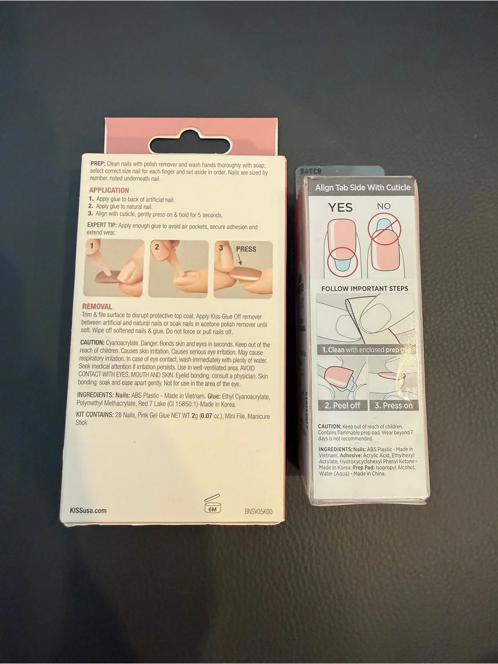2pcs Press On Nail Sets KISS Bare But Better imPress Nude Pink Set